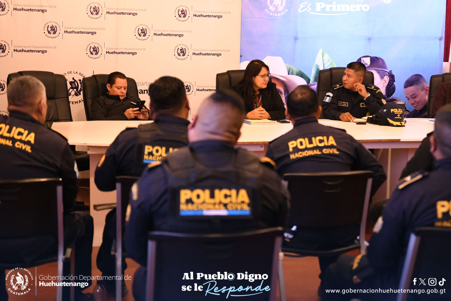 Mesa de trabajo fortalece la seguridad ciudadana en Huehuetenango