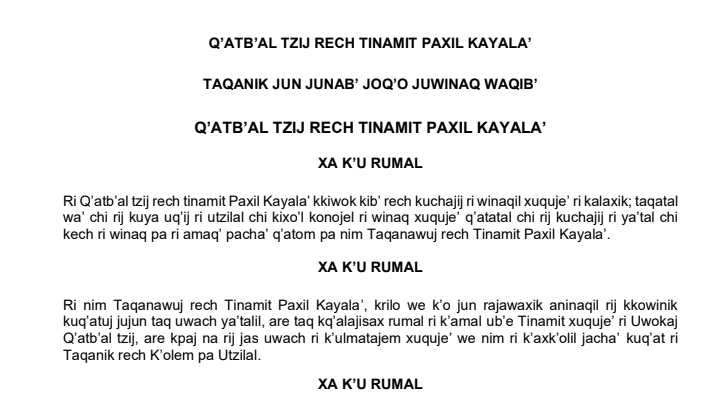 Publican decreto del estado de sitio en los 22 idiomas mayas