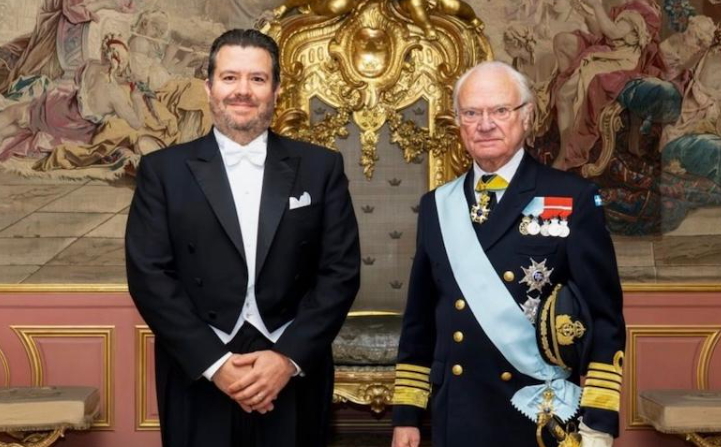 Embajador de Guatemala en Suecia presenta cartas credenciales al rey Carlos XVI Gustavo