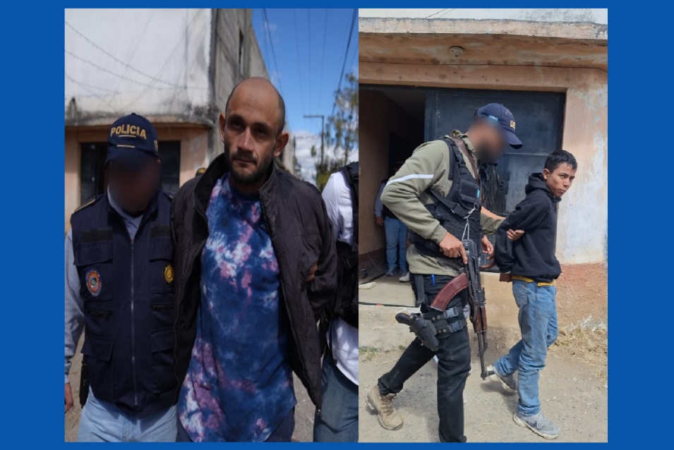 Capturan a dos presuntos responsables de ataques armados contra la PNC