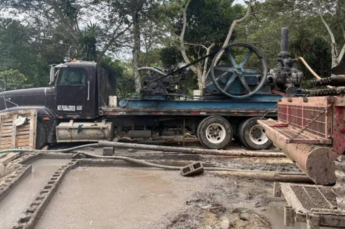 Avanza mejoramiento del sistema de agua potable en barrio La Fuente, en Moyuta