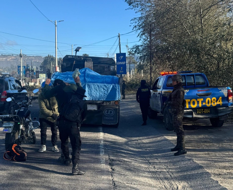 Comisaria 44 de Totonicapán refuerza la seguridad en el marco del estado de sitio