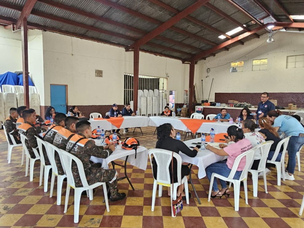 Seguimiento a la planificación del Simulacro Nacional de Sismo en San Andrés Villa Seca