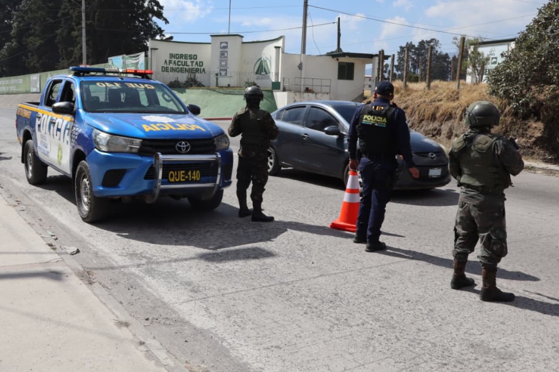 PNC y Ejército de Guatemala mantienen acciones de seguridad en Quetzaltenango