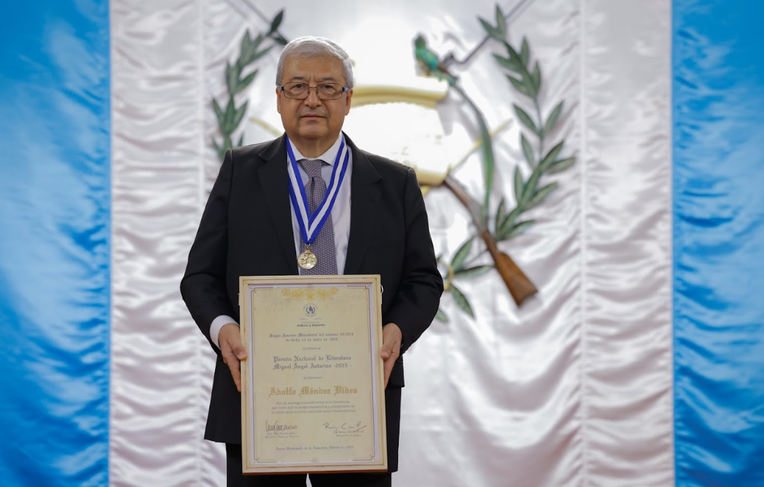 Adolfo Méndez Vides, ganador del Premio Nacional de Literatura Miguel Ángel Asturias 2025