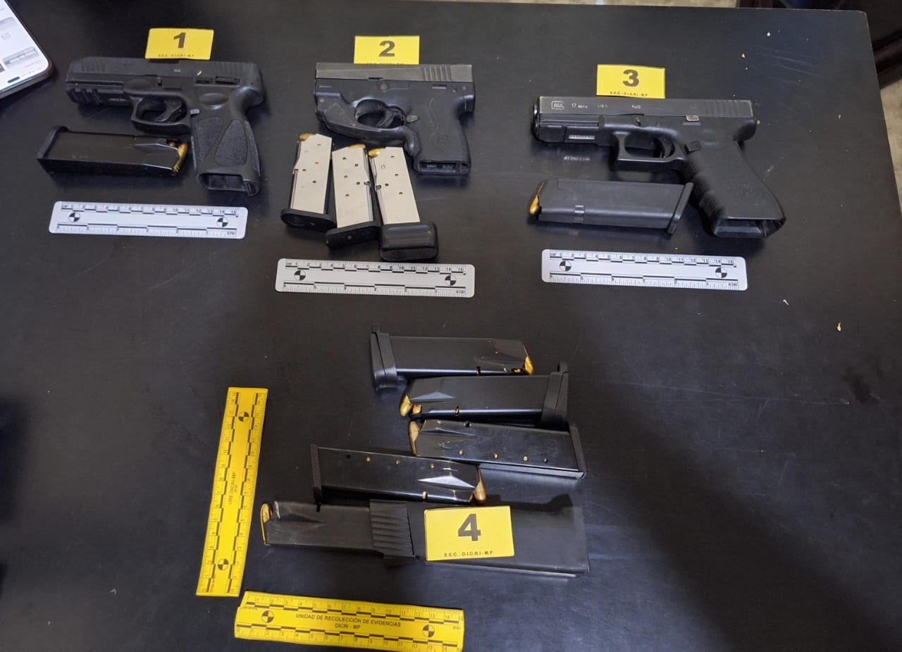 Incautan tres armas de fuego durante requisa en El Boquerón