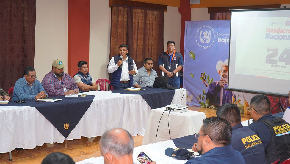 Baja Verapaz se prepara para el Simulacro Nacional de Sismo 2026