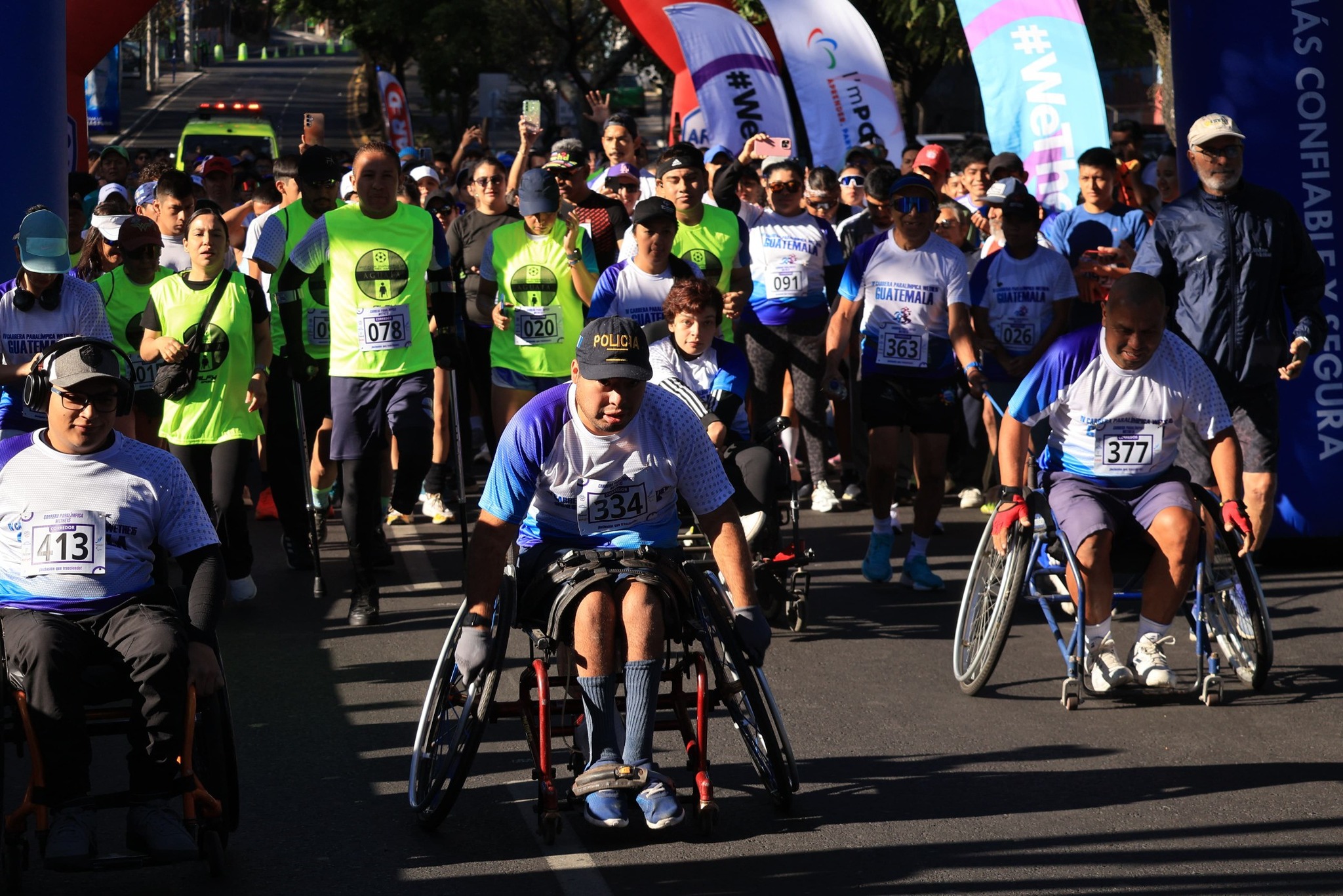 Guatemala corre por la inclusión en la cuarta Carrera Paralímpica WeThe15