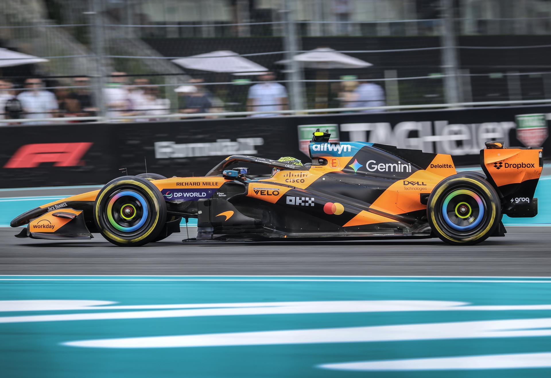 Lando Norris lidera doblete de McLaren en la carrera sprint del Gran Premio de Fórmula 1 en Miami