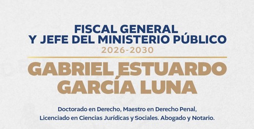 Conoce el perfil de Gabriel Estuardo García Luna, nuevo fiscal general 2026-2030